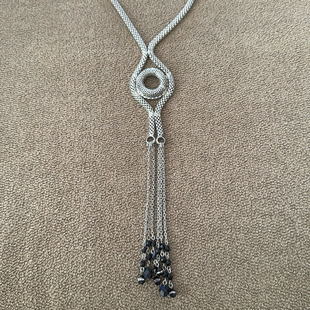 Lane Bryant Silver Tone 22” (Including Charm) Long Necklace (TD)